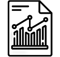 black and white icon for reports