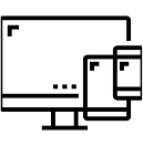 black and white icon for web hosting security