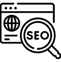 black and white icon for seo sevices