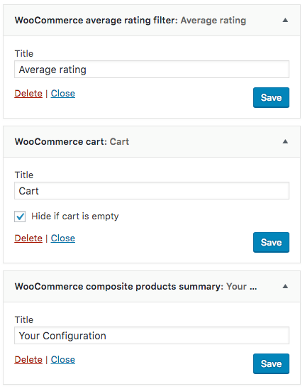 WooCommerce Widgets Avg Rating Cart Composite Products
