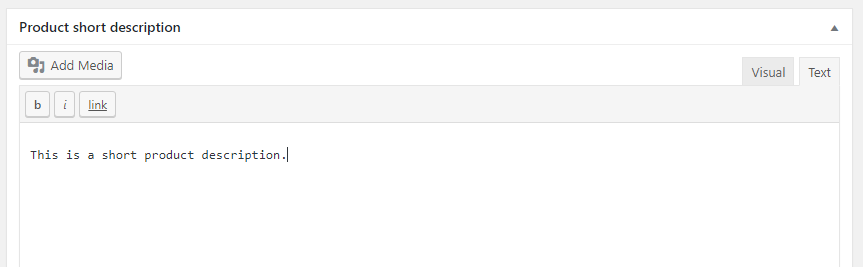 Woo Short Product Description
