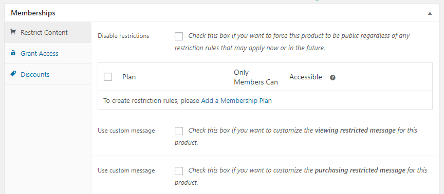 Woo Product Restrict Content