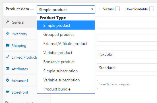 Product Data Simple Product