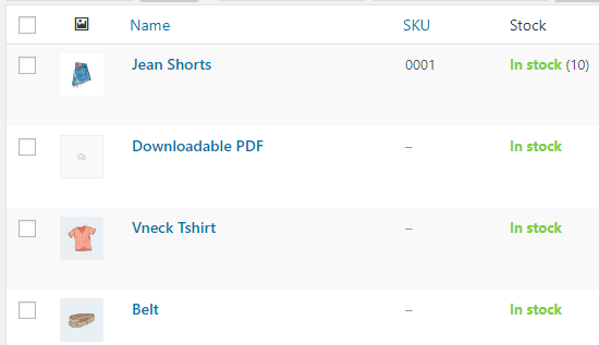 WooCommerce Product List