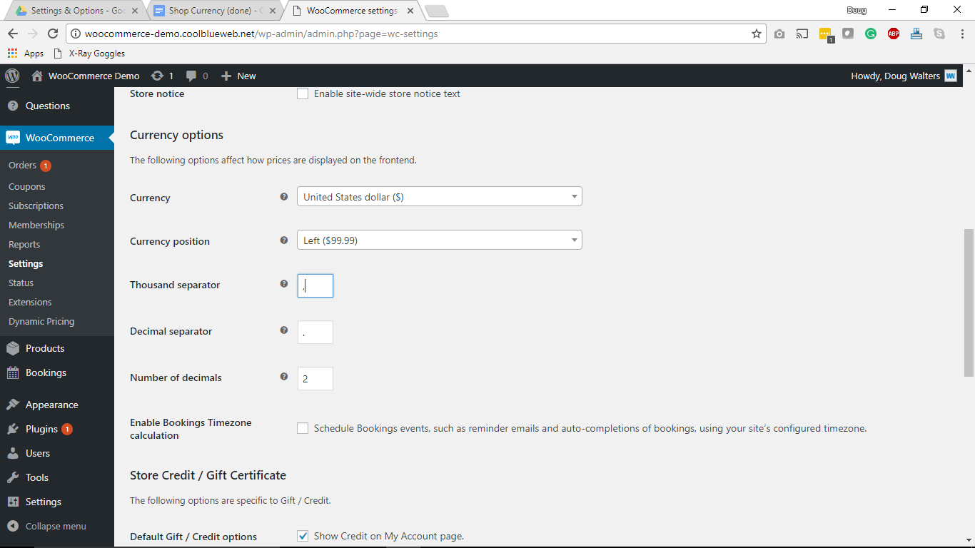 Woo Currency Options Thousand Separator