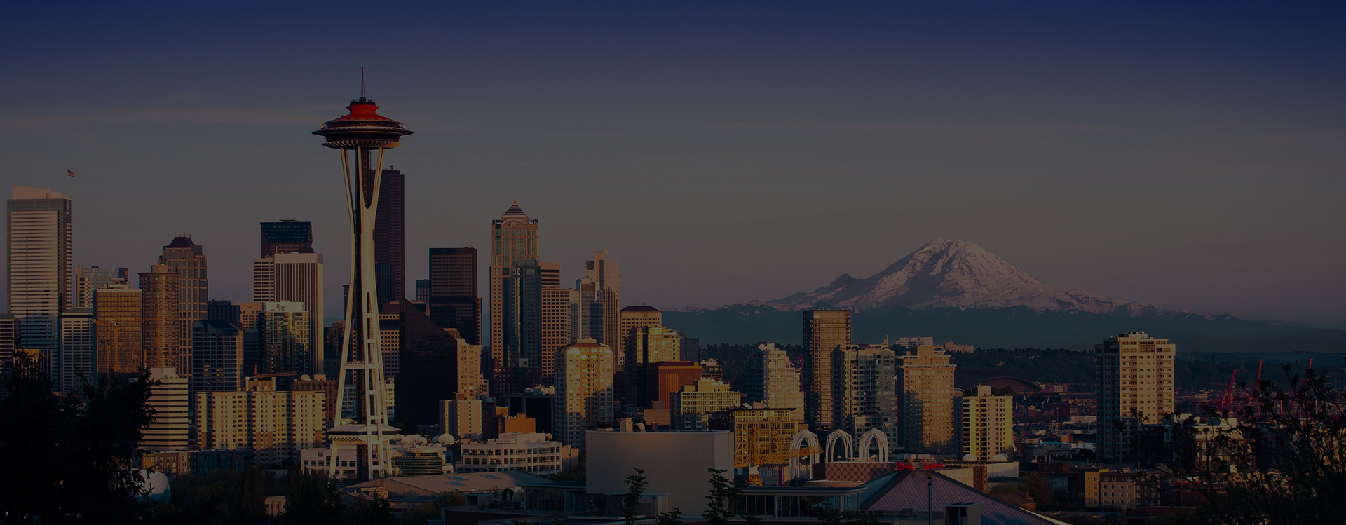 seattle and mt rainier skyline