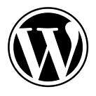 wordpress black and white logo 